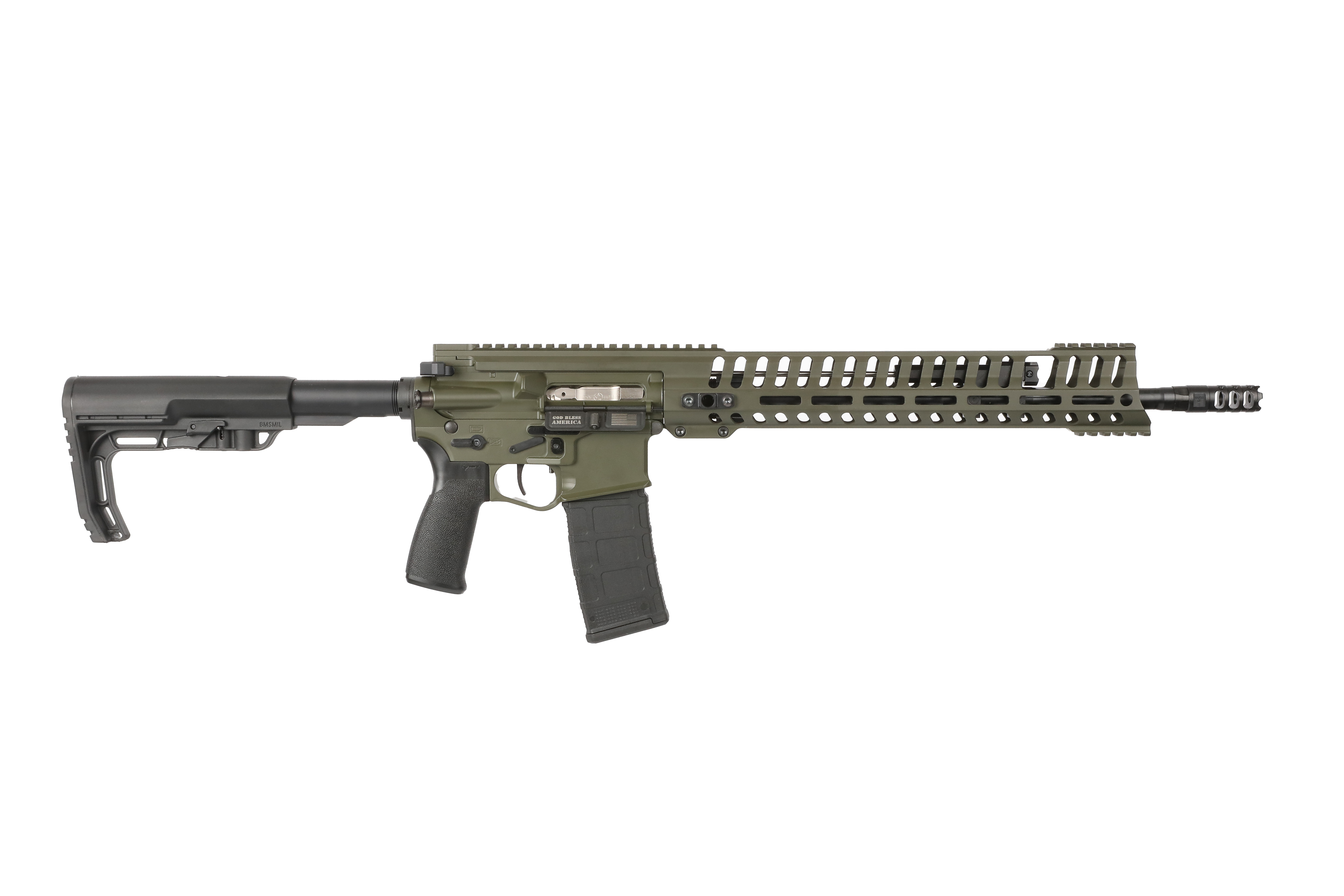 POF 01283 Renegade+ 5.56 NATO 16.5" OD Green, Ambi, M-LOK, Muzzle Brake