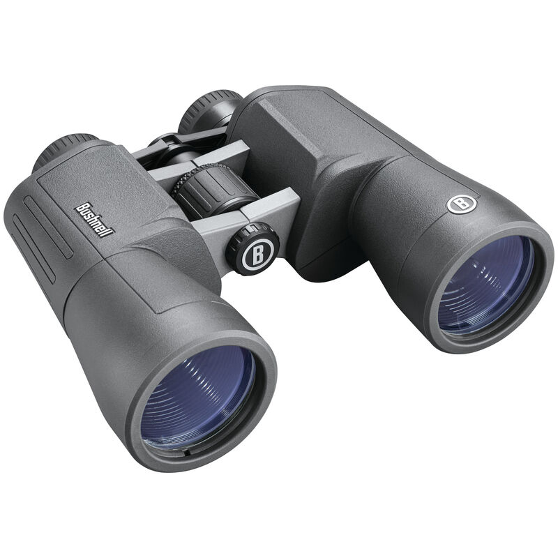 Bushnell Powerview 2 12x50mm Binoculars - BK-7 Porro Prism, Black Rubber Armor, Aluminum Chassis
