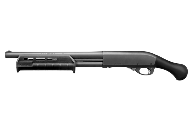 Remington 870 TAC-14 12 Gauge Shotgun - Item #: RE81230-1 / MFG Model #: 81230 / UPC: 047700812304 - 870 TAC-14 12/14 BLK/SYN 3"  # ROC ROLL MARK