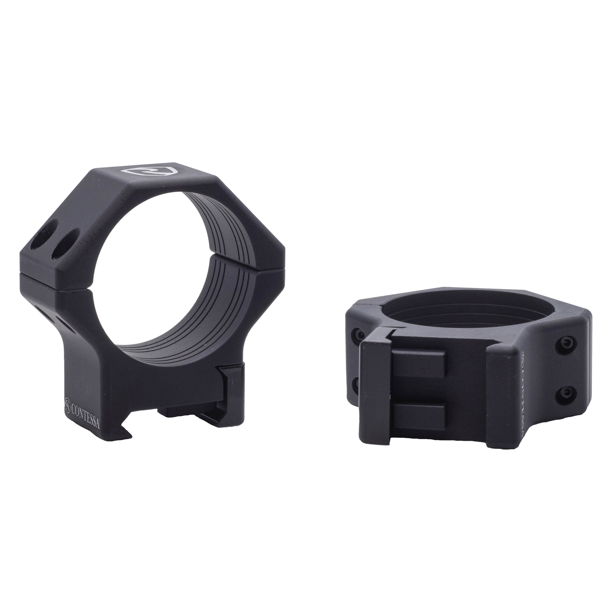 Riton Optics XRC308A23 30mm Picatinny Rings 8mm Height Aluminum Black