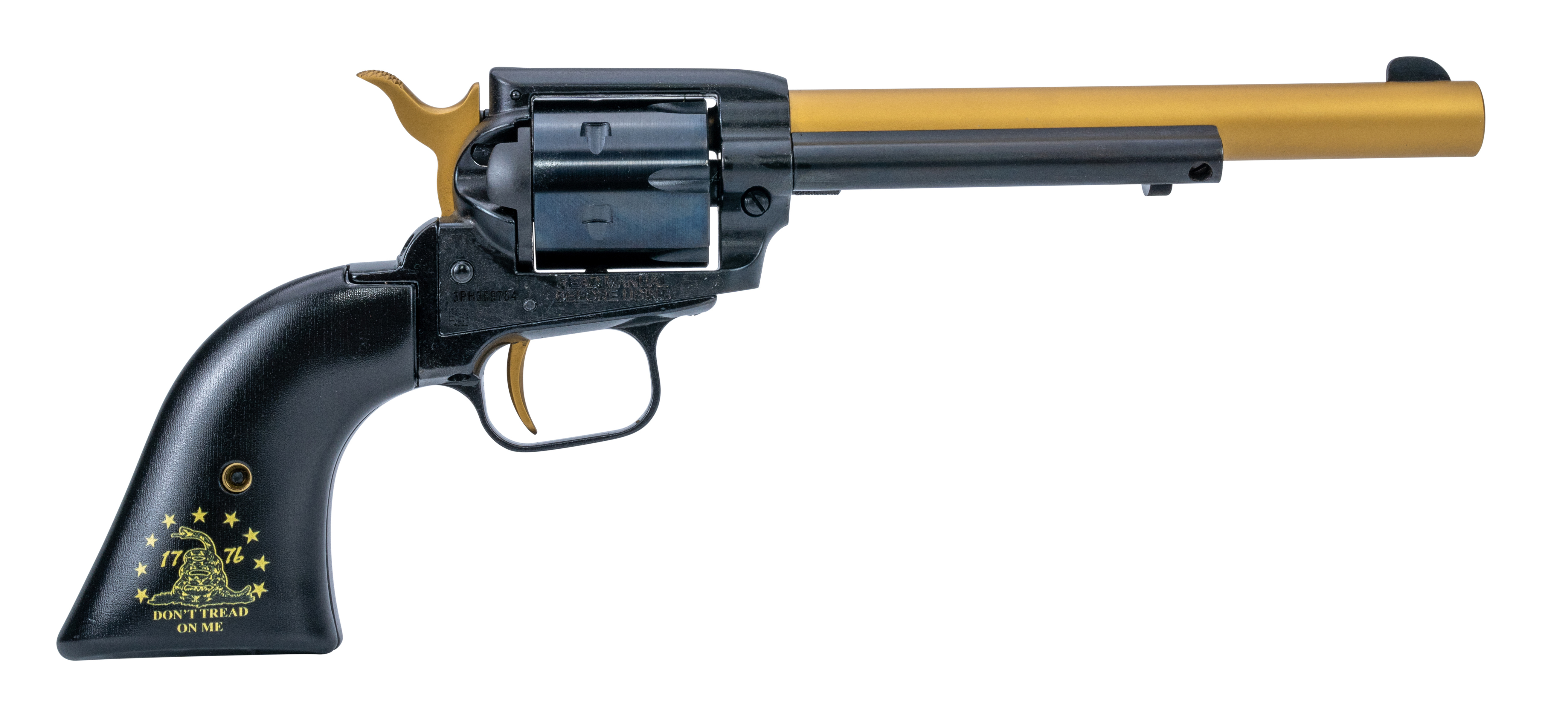 Heritage RR22B6-DTOMGLD Rough Rider Small Bore 22 LR 6.5" Gold Revolver