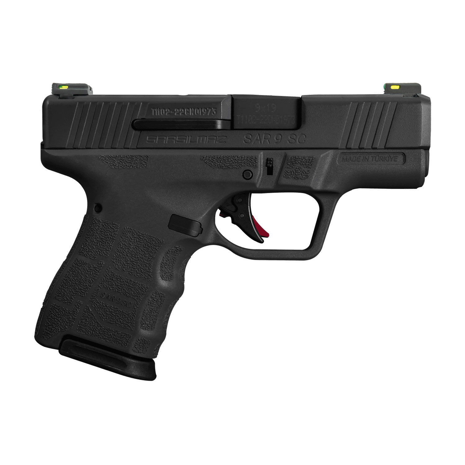 SAR USA SAR9SCBL SAR9 SC Sub-Compact Frame 9mm Luger 12+1 3.30” Black...