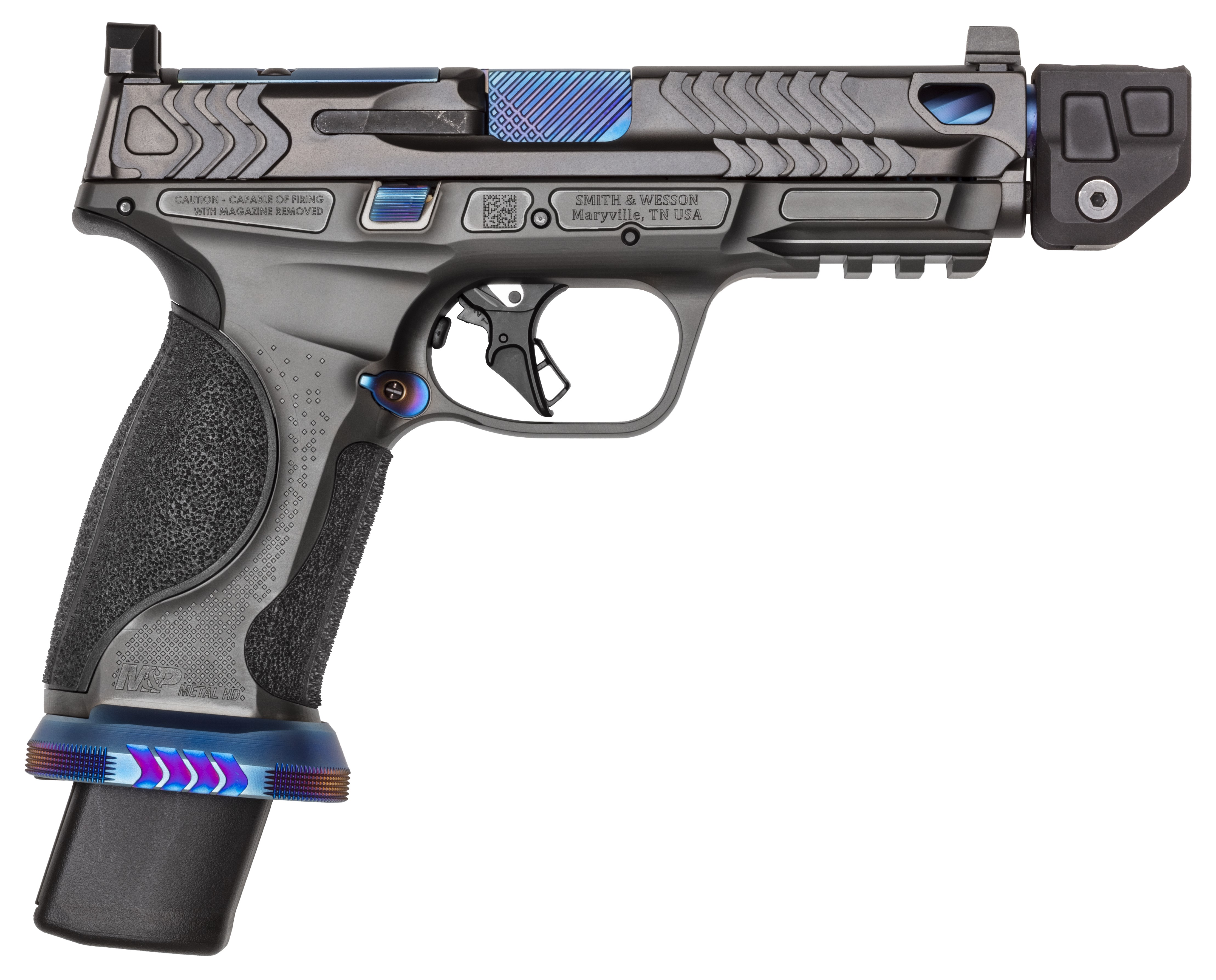 Smith & Wesson 14284 M&P 9mm 23+1 Co-Witness Night Sights Optic Ready