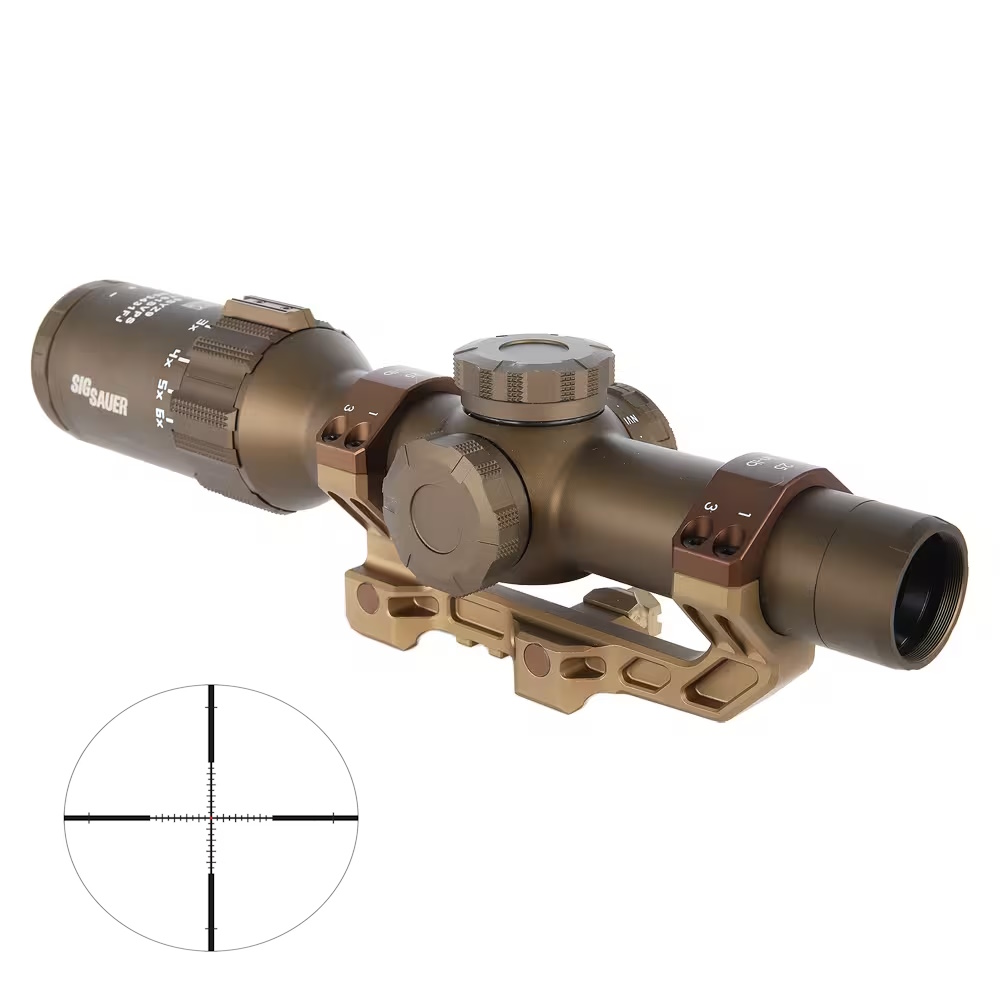 SIG SAUER Tango6T 1-6x24 30mm SFP FL-6 Illum FDE Riflescope w/ Alpha4 Mount