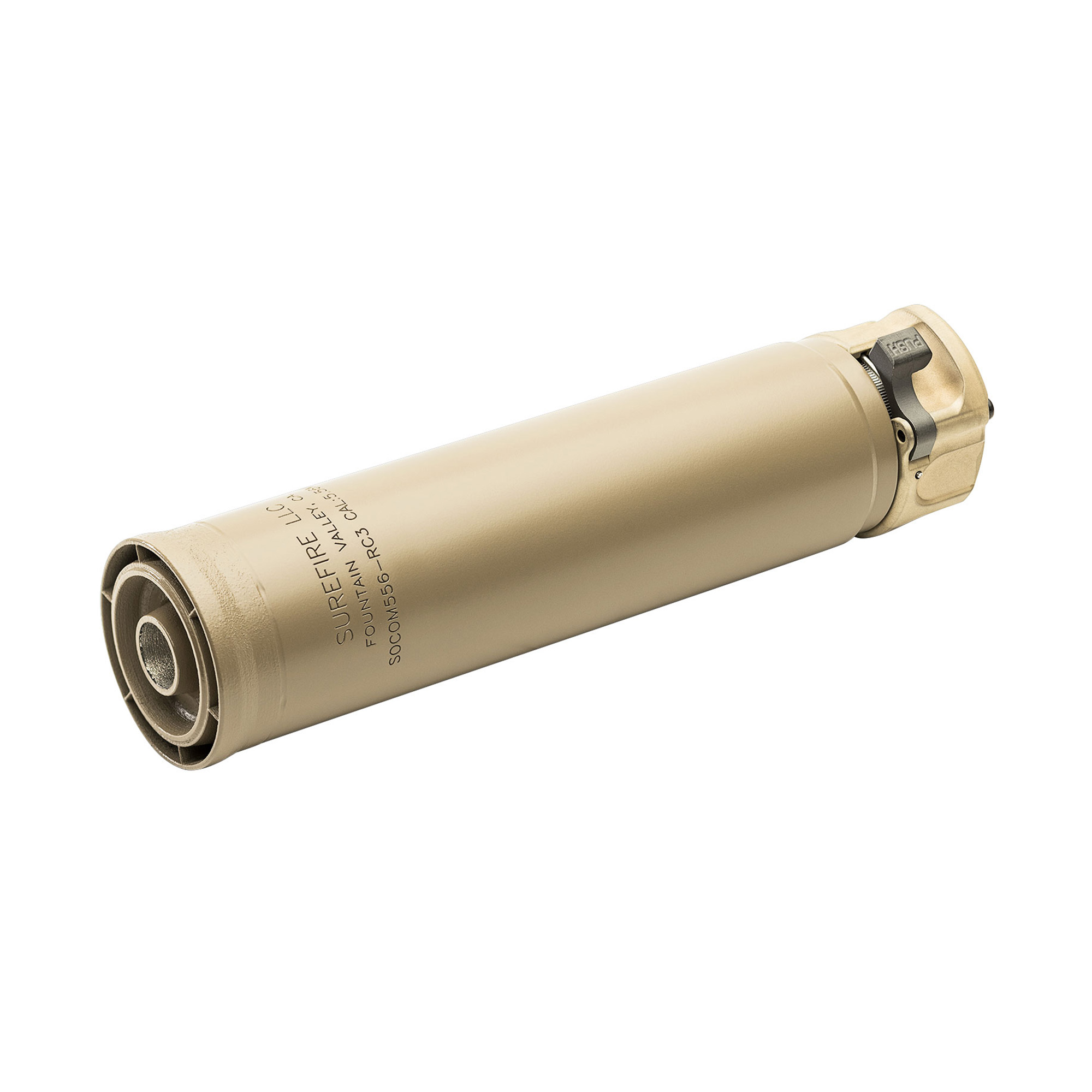 SureFire SOCOM556-RC3-DE 5.56mm Suppressor Gen 3 Fast Attach FDE 6.4"