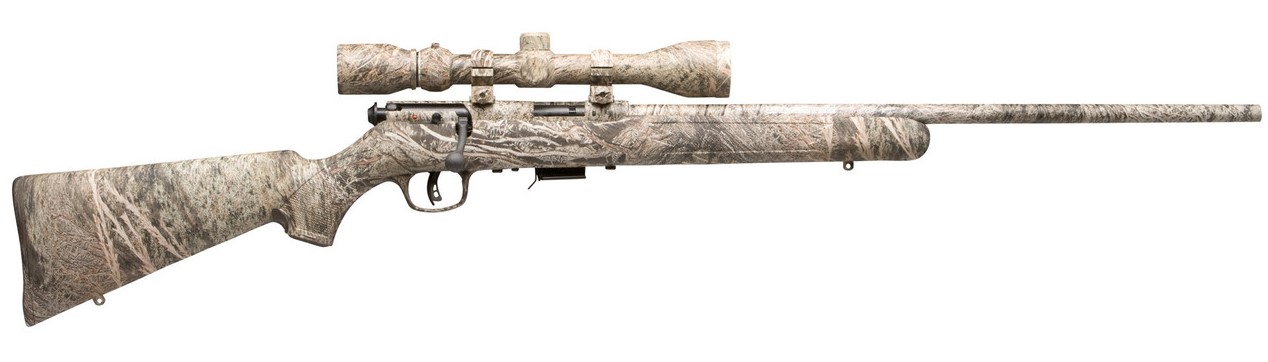 Savage 93R17 XP 17HMR 21" Barrel Coyote/EVO Brush Camo with 3-9x40 Scope