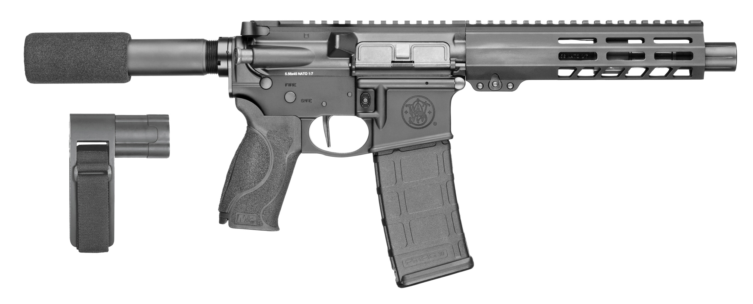 S&W 13963 M&P15 Pistol 223 Rem | 5.56 NATO 7.5" Hard Coat Black Anodized Semi-Auto Pistol