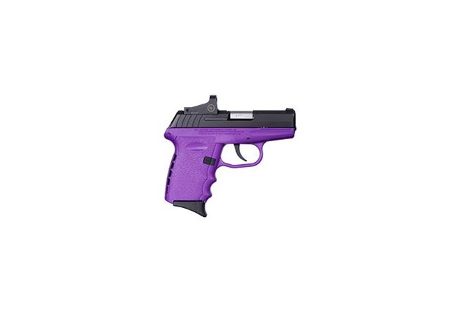 SCCY Industries CPX-2 9mm Semi-Auto Pistol - Item #: SYCPX-2CBPURD / MFG Model #: CPX-2CBPURD / UPC: 850013592258 - CPX-2 9MM BK/PRPL 10+1 RED DOT PURPLE POLYMER FRAME|NO SAFETY