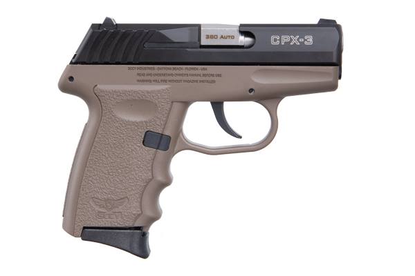 SCCY CPX3CBDE 380ACP Polymer FDE/BLK 10RD