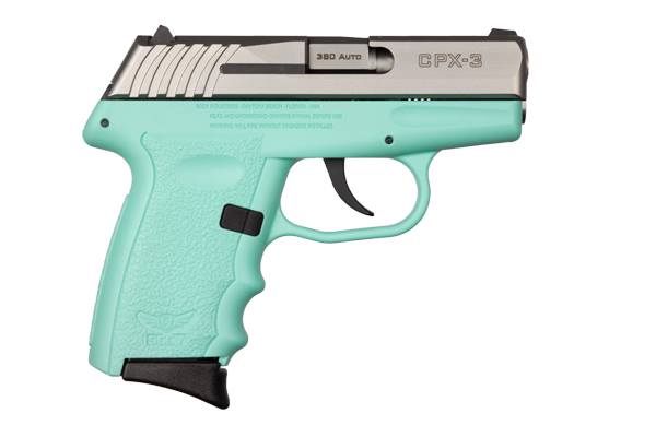 SCCY CPX3TTSB 380ACP Aqua/Satin 10RD