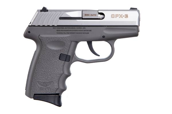 SCCY CPX-3TTSG .380 ACP 10+1, 3.10" Barrel, Sniper Gray, No Safety