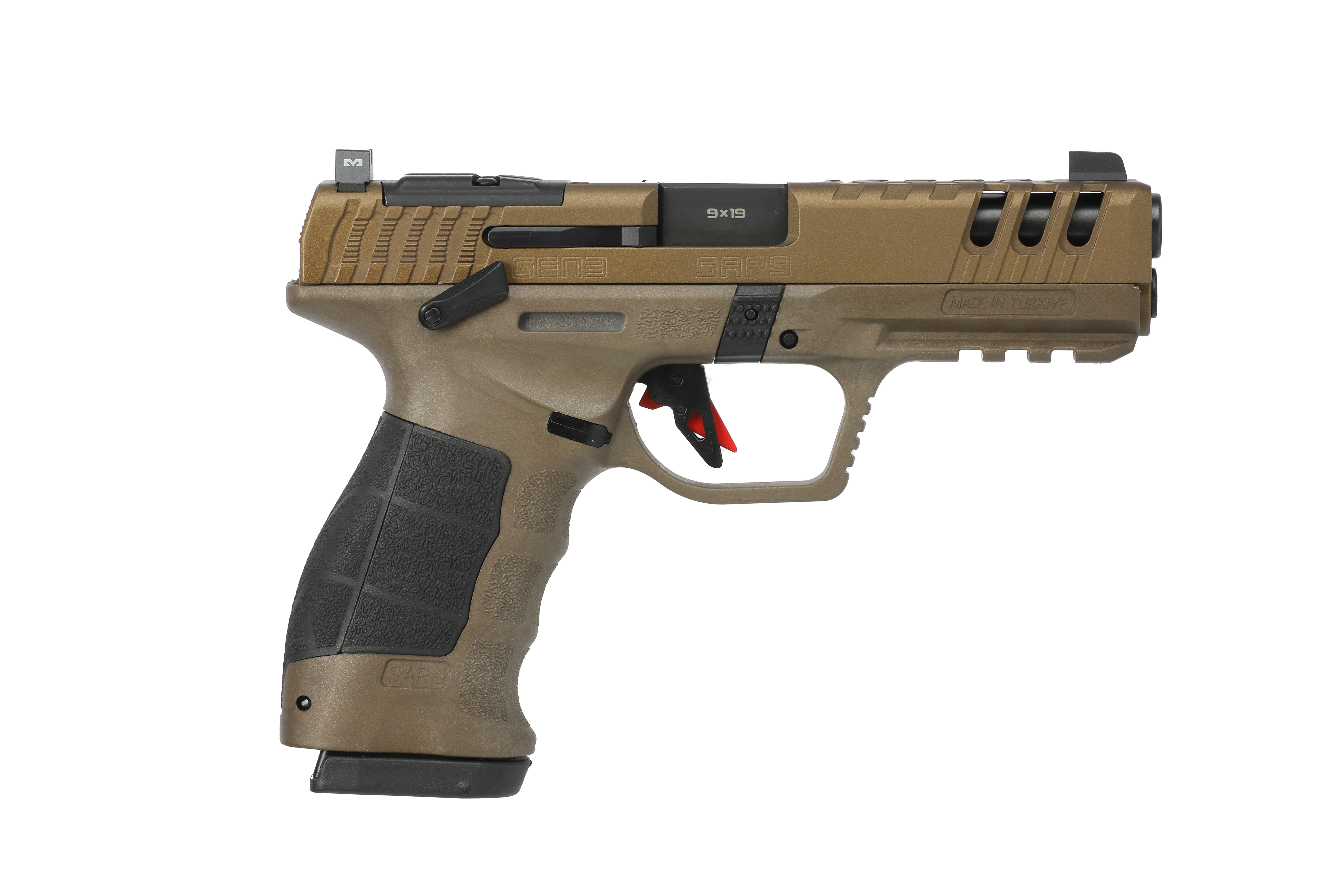 SAR USA SAR9G3BR SAR9 Gen3 Full Size Frame 9mm Luger 17+1 4.40” Black...