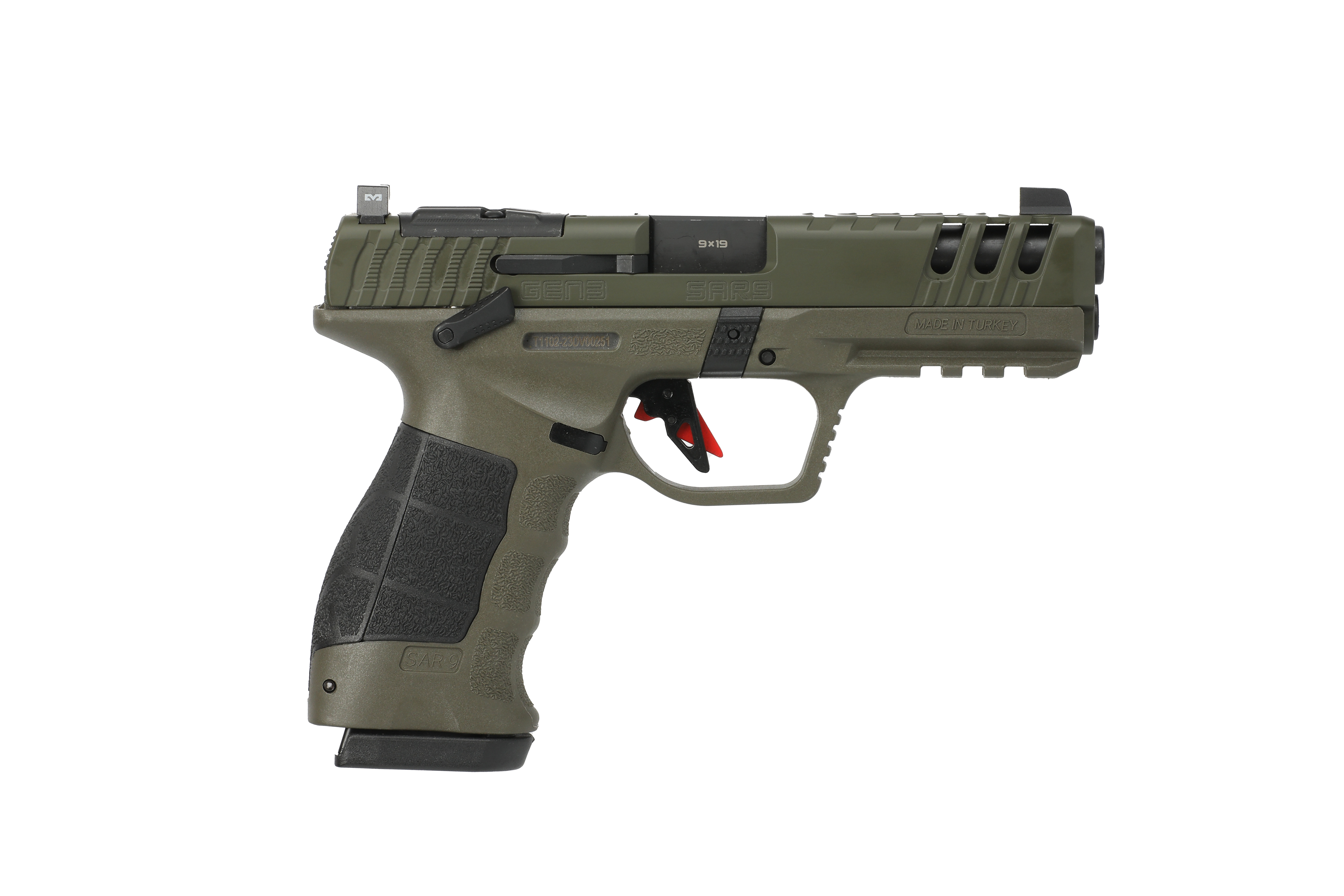 SAR USA SAR9G3OD SAR9 Gen3 Full Size Frame 9mm Luger 17+1 4.40” Black...