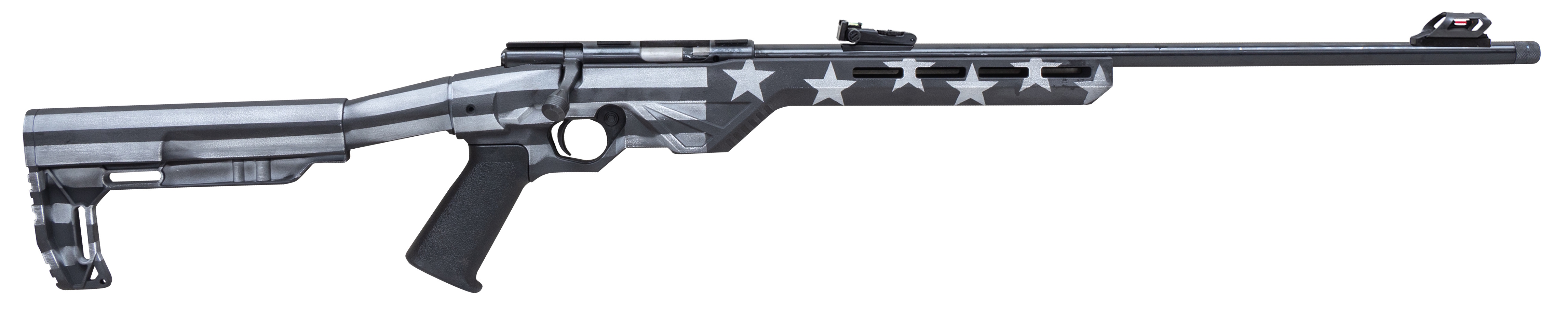 Legacy Sports International CIT22LRBLTUSG TRAKR 22 LR 18" Gray USA Flag Cerakote Rifle - Legacy