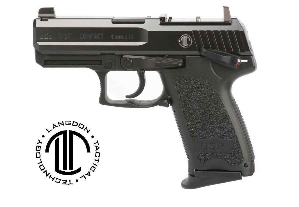 H&K LTT-USPC9-TJ-RMR 9mm 3.58" Black Cerakote Semi-Auto Pistol 13+1