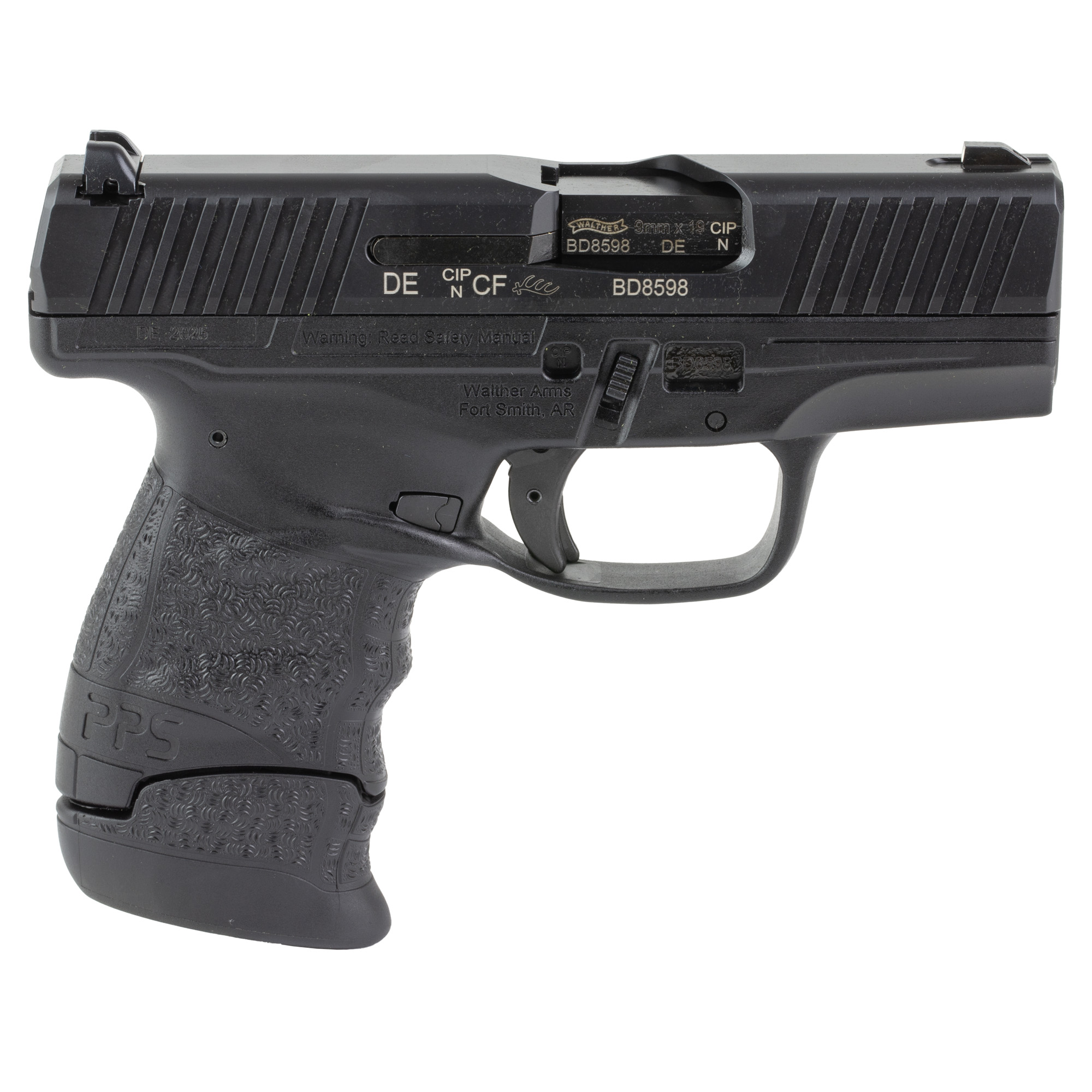 Walther Arms 28902532 PPS M2 Carry Frame 9mm Luger 8+1 3.20" Steel Barre...
