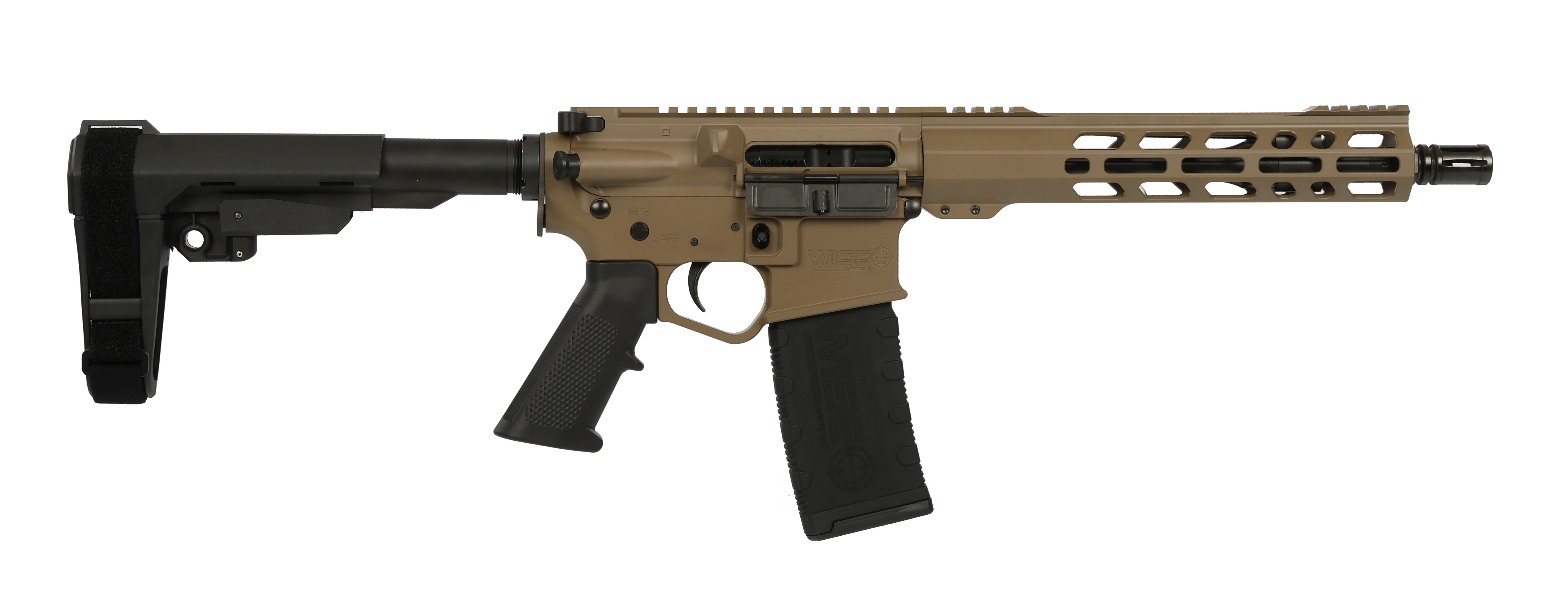 Wise Arms 10.5-300-SBA3-FDE WA-15B 300 AAC Blackout 10.5" FDE Cerakote Semi-Auto Pistol - Wise Foods, Inc. - 300 AAC Blackout for sale at TheGunDock