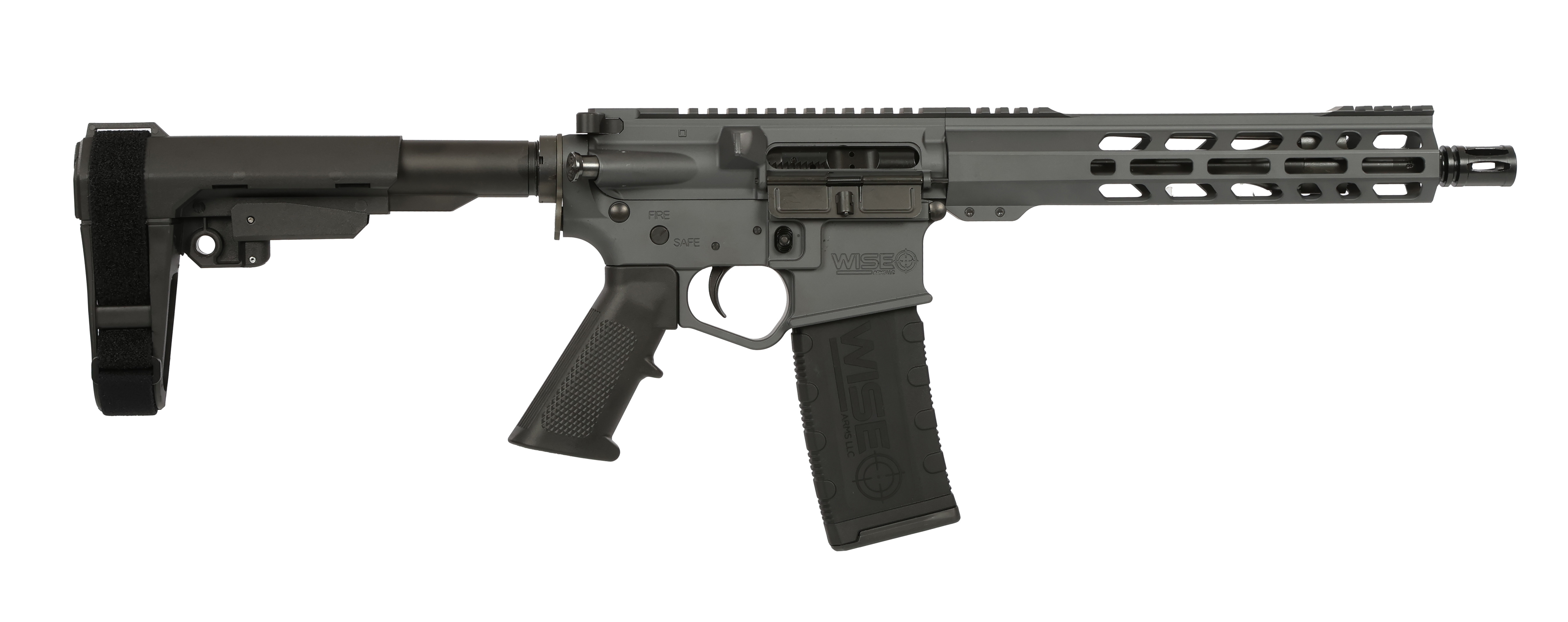 Wise Arms 10.5-556-SBA3-SG WA-15B 223 Rem | 5.56 NATO 10.5" Sniper Grey Cerakote Semi-Auto Pistol - Wise Foods, Inc. - 223 Rem | 5.56 NATO for sale at TheGunDock
